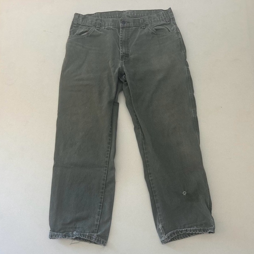 Vintage Dickies Men's Carpenter Pants-Sage Green